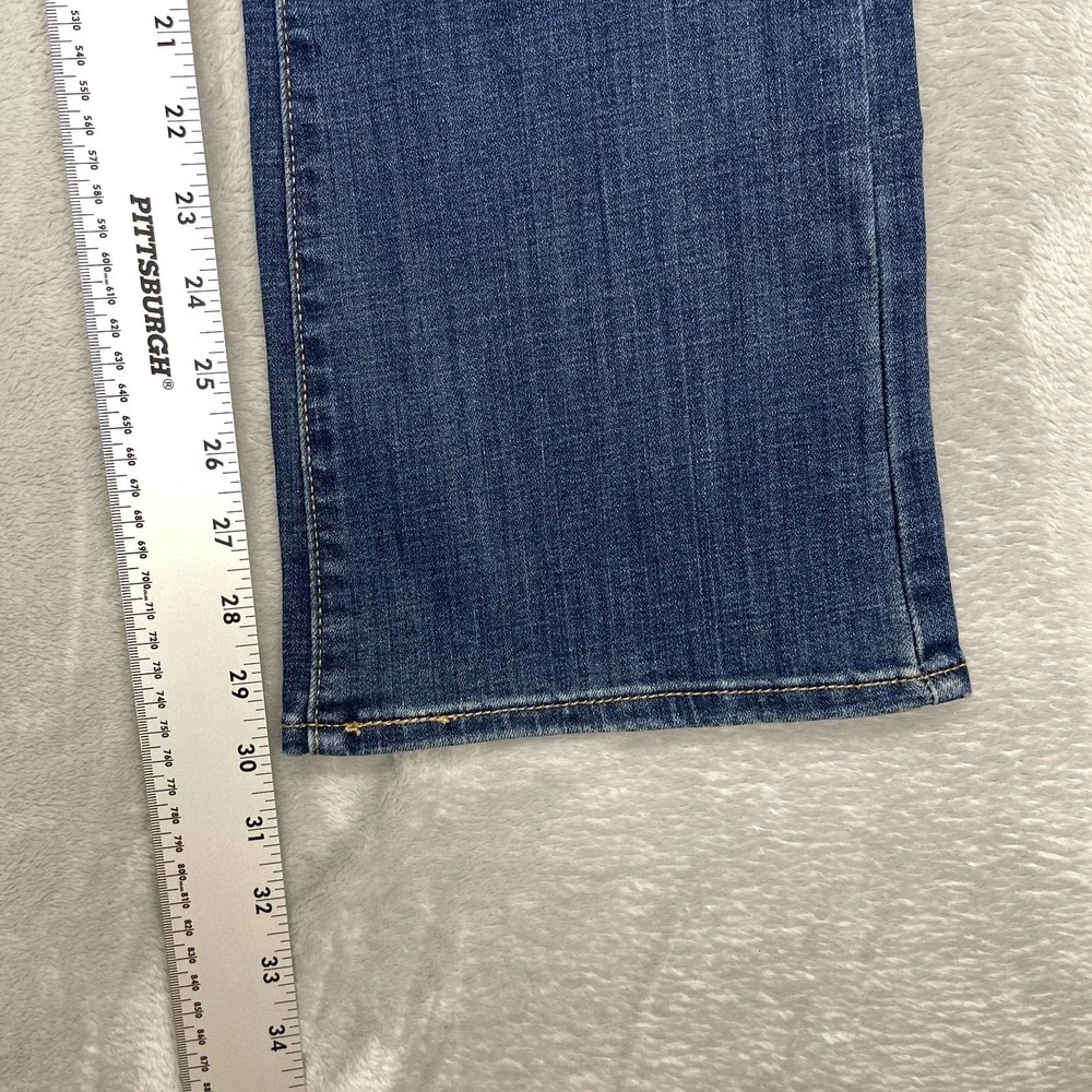 Levi's Jeans Mens 31x30 Blue Denim Whiskered Stretch 725 High Rise Bootcut Leg
